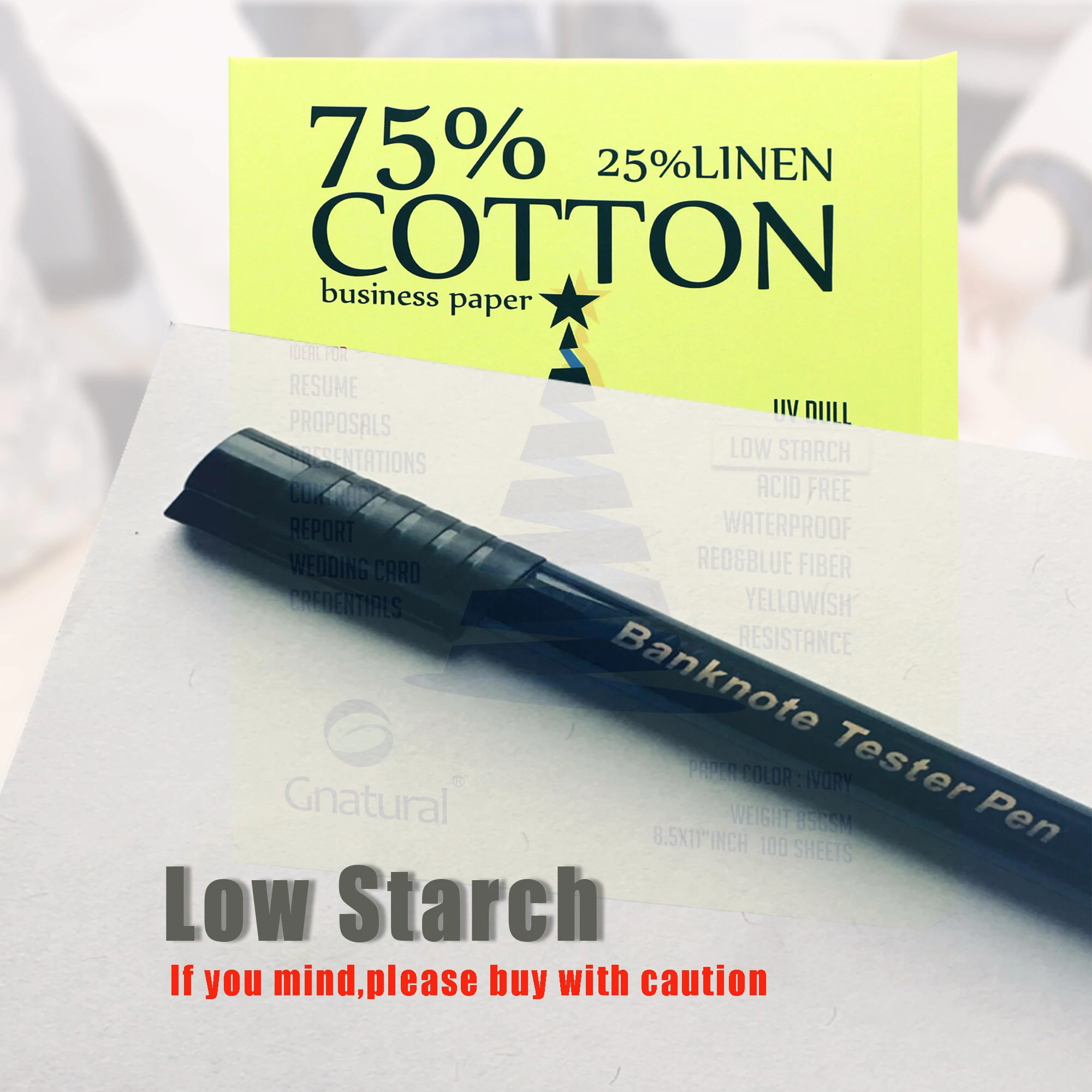 85gsm US 75% cotton 25% linen paper Letter size 216*279mm 100 sheets MLYYT042