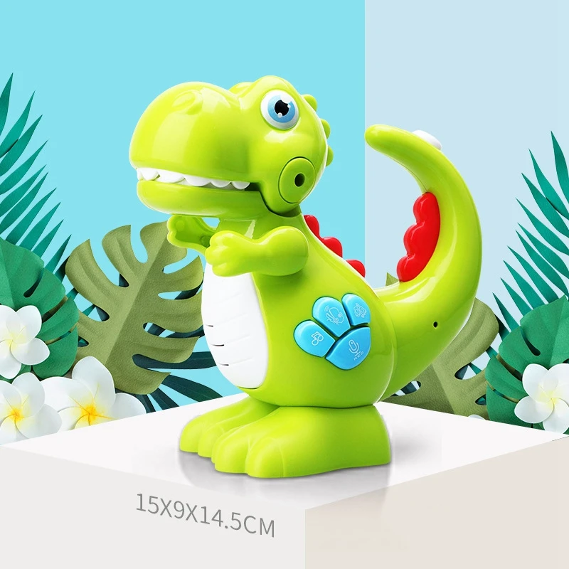 

Разноцветный Детский интерактивный динозавр с диктофоном и планшетом раннего развития