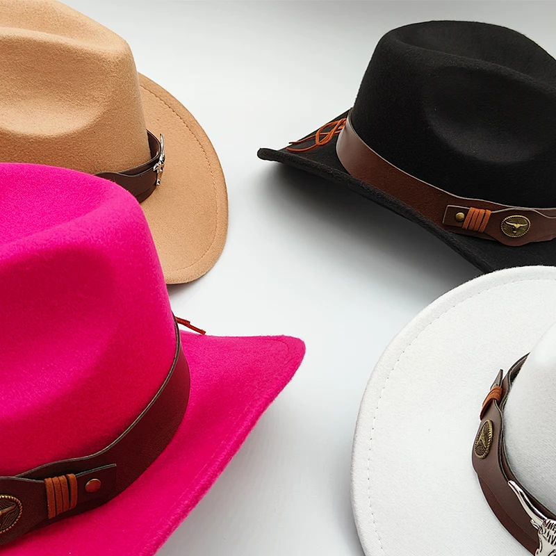 Western Cowboy Hats Western Hat Men Women Cowboy Style Leather Hats