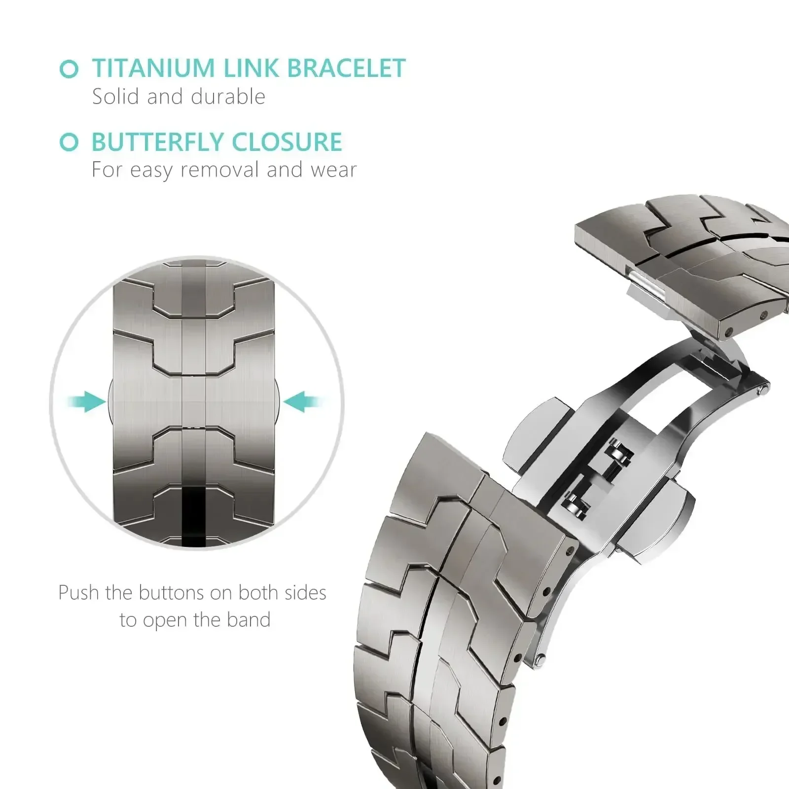 Luxury Stainless Steel Curved End Bracelet with No Gaps