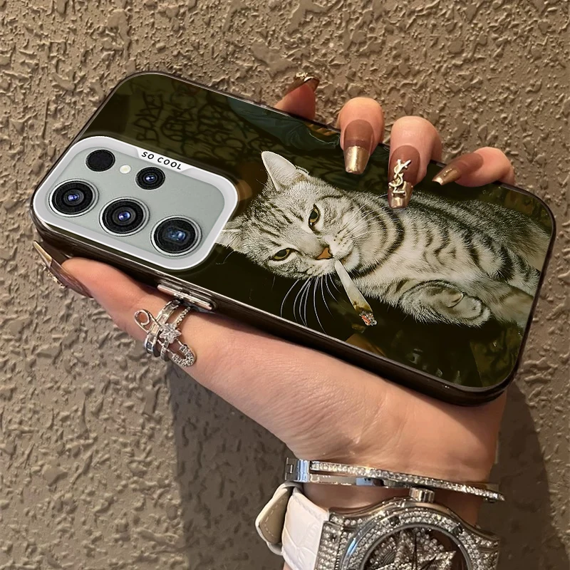 Handsome Cat Frosted Acrylic Phone Case