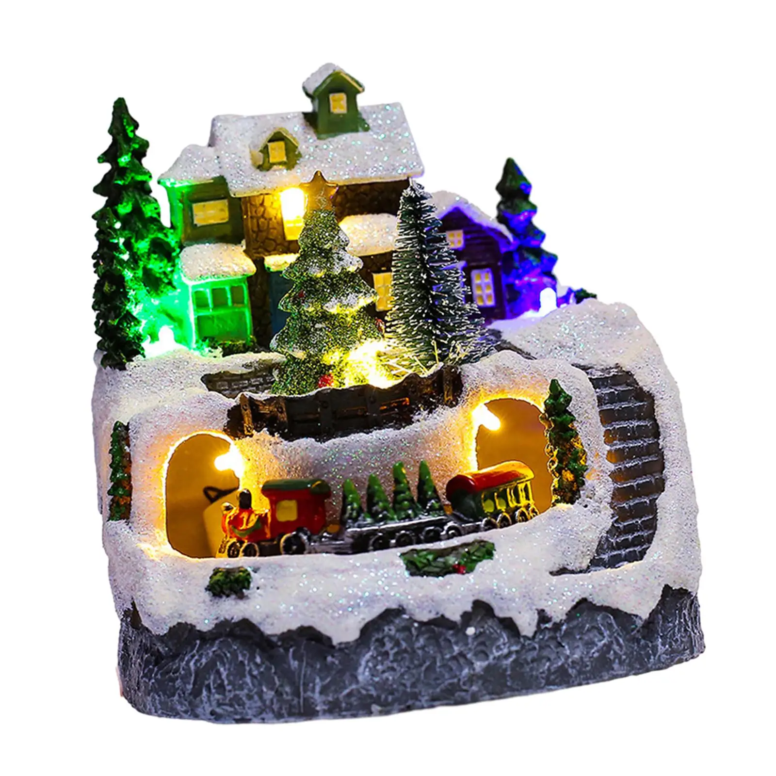 

Christmas Village House Resin Snow Scene for Restaurant Housewarming Bedroom