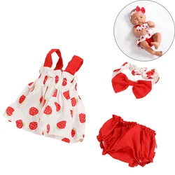 Adorable Baby Doll Pajama Bodysuit - DIY Doll Dress-Up Outfit (Strawberry)