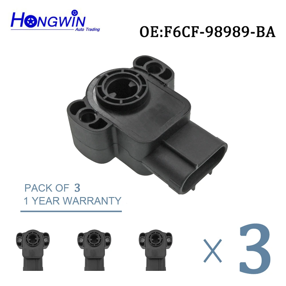 

3PCS Throttle Sensor Potentiometer For Ford Focus Escort Tracer Mercury 2.0- 1995-2004 OEM#: F6CF-98989-BA, F6CF98989BA