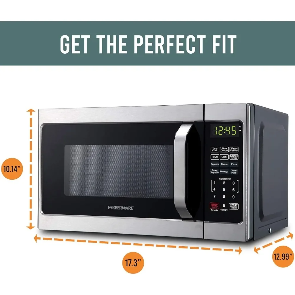 Farberware Countertop Microwave 700 Watts, 0.7 cu ft - Microwave Oven With LED Lighting and Child Lock 4