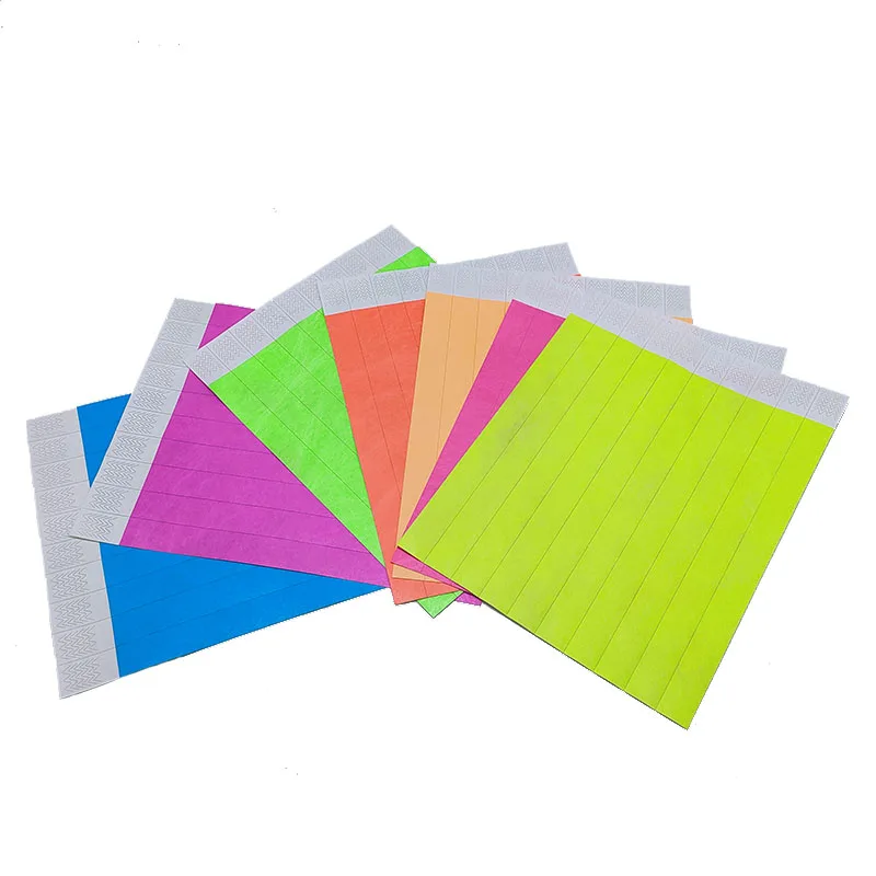 3/4 Inch Solid Tyvek Wristbands Non-Customizable for Festival Event Identification 50pcs