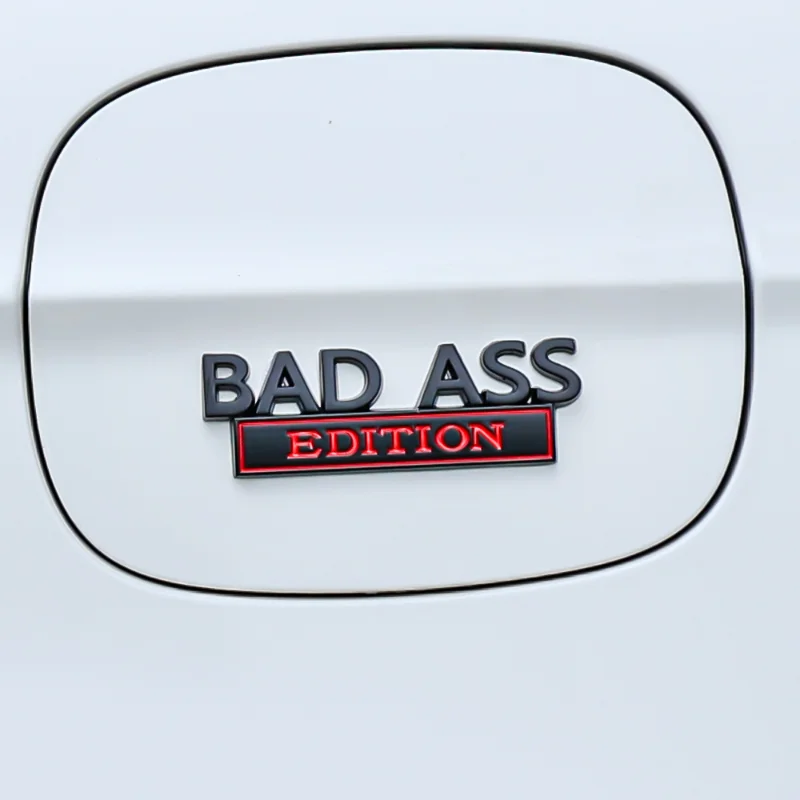 3D 메탈 BAD ASS 에디션 엠블럼 자동차 스티커, 범퍼 프론트 그릴, 테일 오토바이 SUV 트럭, 범용 장식 스티커