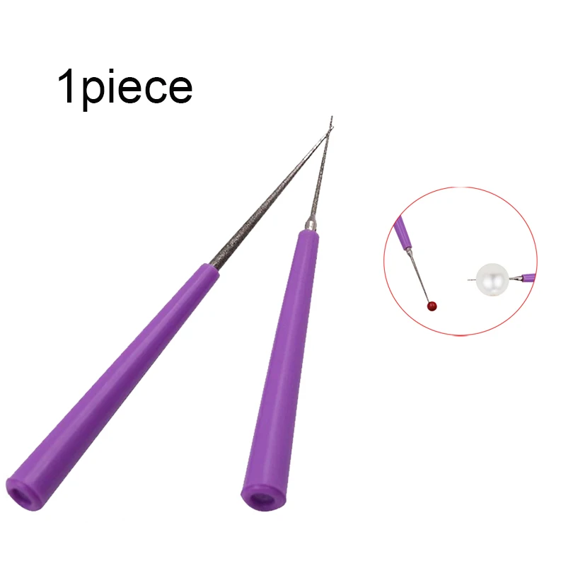 

1 Piece Diamond Pearl Glass Bead Reamer Burr Beading Hole Enlarger Tool Puncher for DIY Jewelry Making Bead Reamer