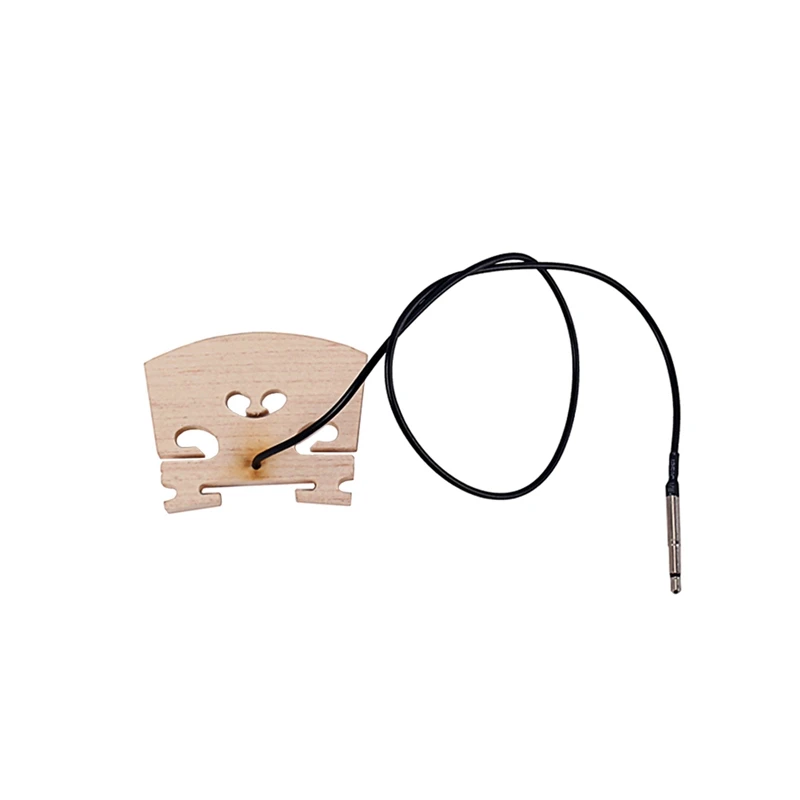 Violin Bridges Violin Pickup 1Pcs Violin Bridge with Internally Mounted Piezo Pickup for 4/4 Full Size Electric Violin Parts Replacement