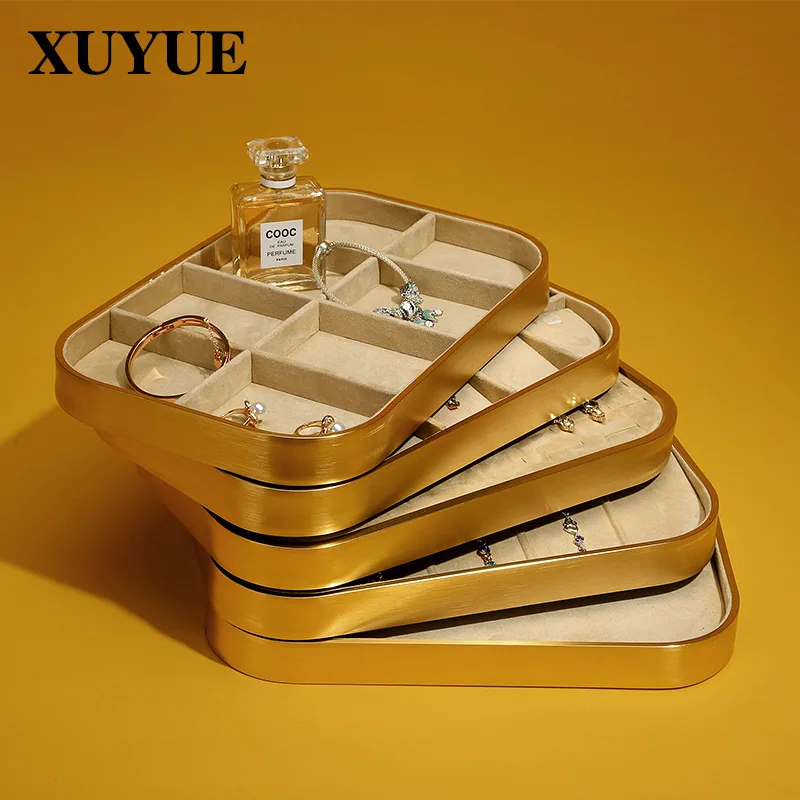 

Лоток для демонстрации ювелирных изделий, металлический поднос для хранения ожерелья, кольца, подвесок, ювелирных изделий