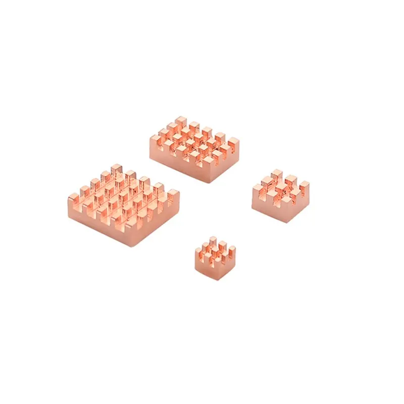 4PCS/set Pure Copper Heatsink for Raspberry Pi 4B Kit Cooler Heat Sink Passive Cooling Pad Radiator for Cooling Raspberry Pi 4 B