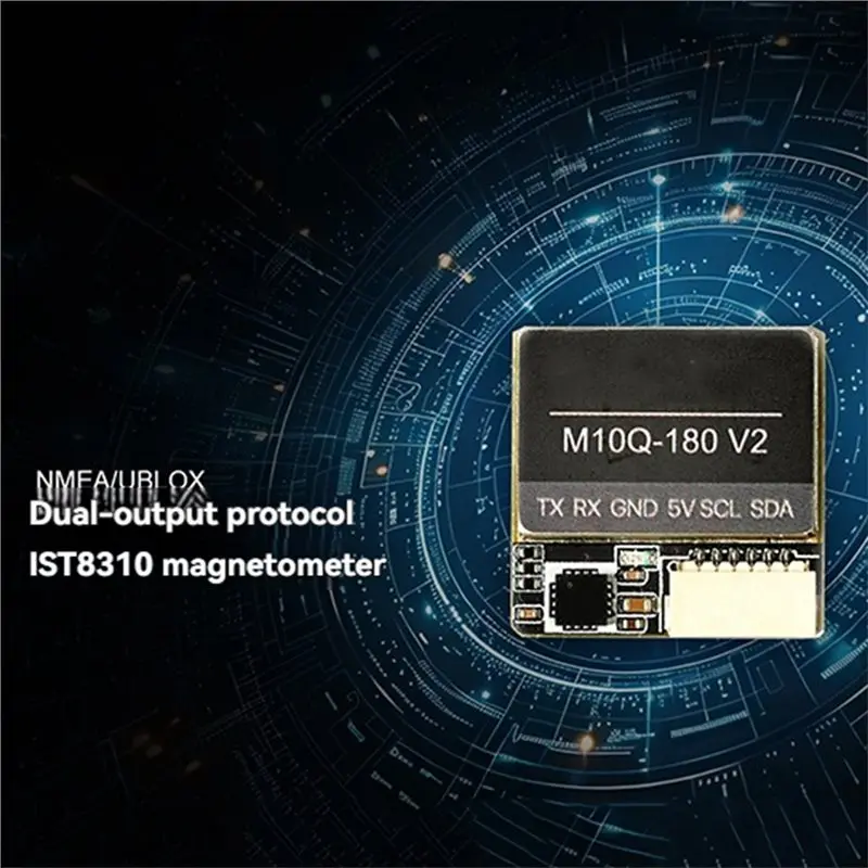 M10Q-180 V2 FPV 드론 GPS 모듈 IST8310 나침반 NMEA/UBLOX 듀얼 프로토콜 GPS+ GLONASS+ BDS 정밀 위치 확인