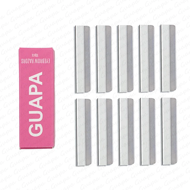 GUAPA Eyebrow Razor Blades Microblading Pencil Sharpener Tool Stainless Steel Single Edge Razor Blades Permanent Makeup