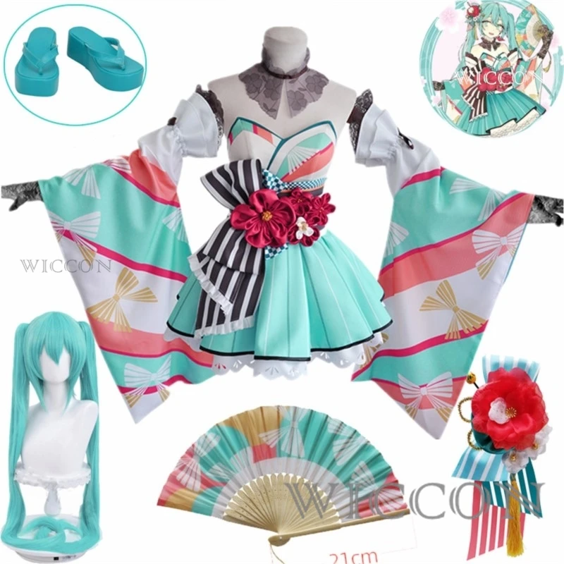 

39 Culture World Cosplay Miiku Kimono Dress Women Girl Uniform Outfit Anime Halloween Party Cosplay Costume Wig