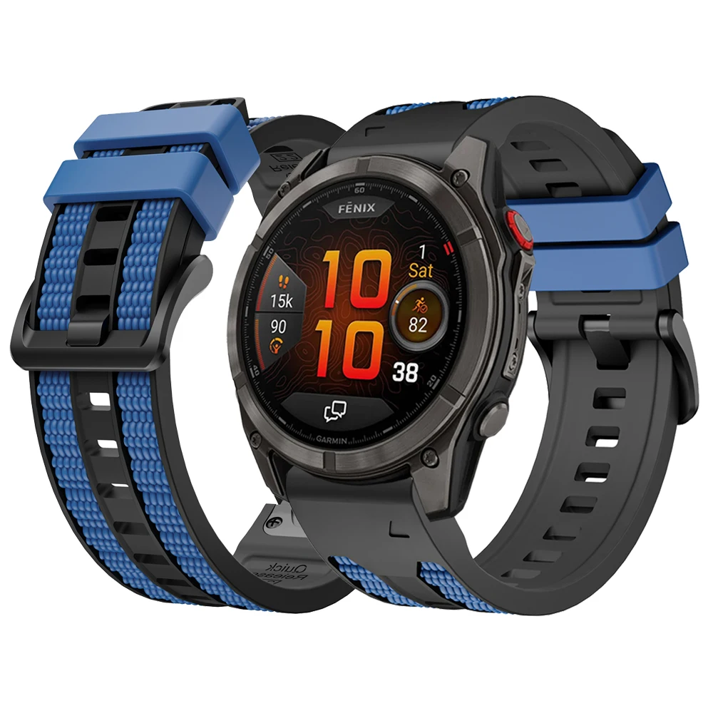 Enhanced Two-Tone Sports Silicone Watch Band (QuickFit) - 22mm/26mm