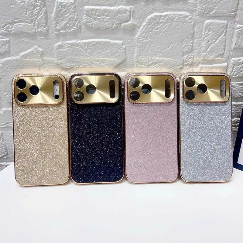 Luxurious Gold Plated Glitter Camera Protection Case with Shockproof Bumper