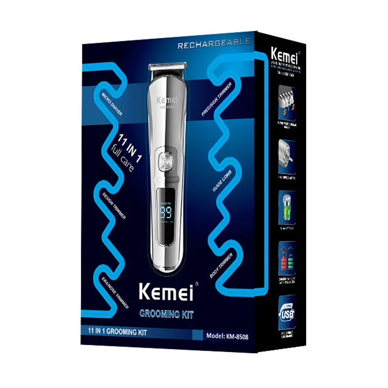 Kemei KM-8508 Hair Clipper Hair Trimmer Electric Clipper Razor Shaver Beard Trimmer Men Shaving Machine Cutting Nose hair clipper electric shaver hair trimmer ear and nose hair trimmer