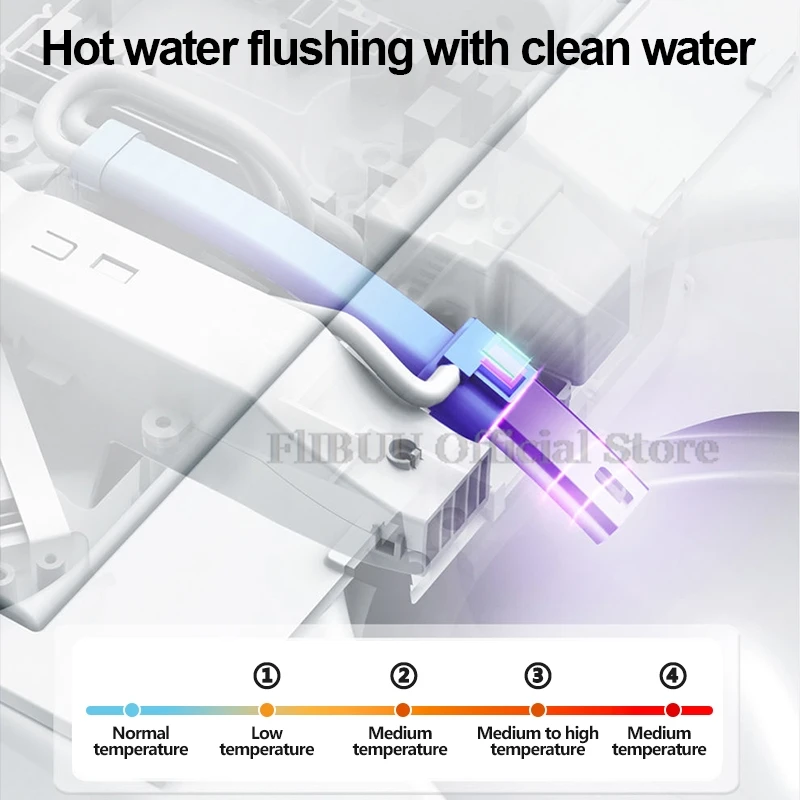 Description Picture 4 of itemSmart Bidet Toilet Seat Cover Warm Air Dryer Warm Water Adjustable Heated Seat Soft Close Toilet Lid Rear Front Wash Remote