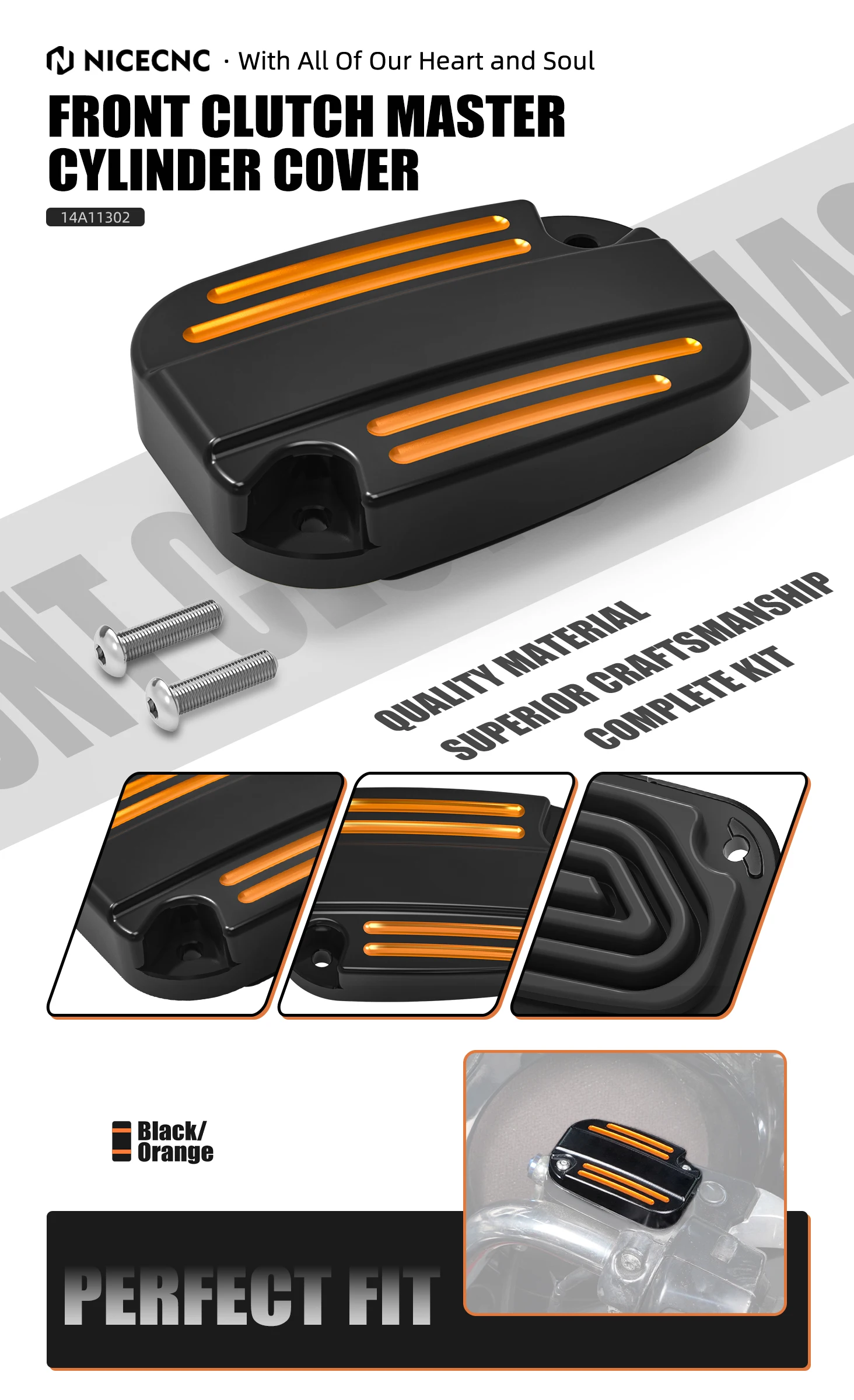 42855-06D Hauptbremszylinder-Deckelabdeckung für Harley Road King/Special Street Glide FLHX/S/ST Road Glide FLTRX/XS Ultra Limited – Detail 3
