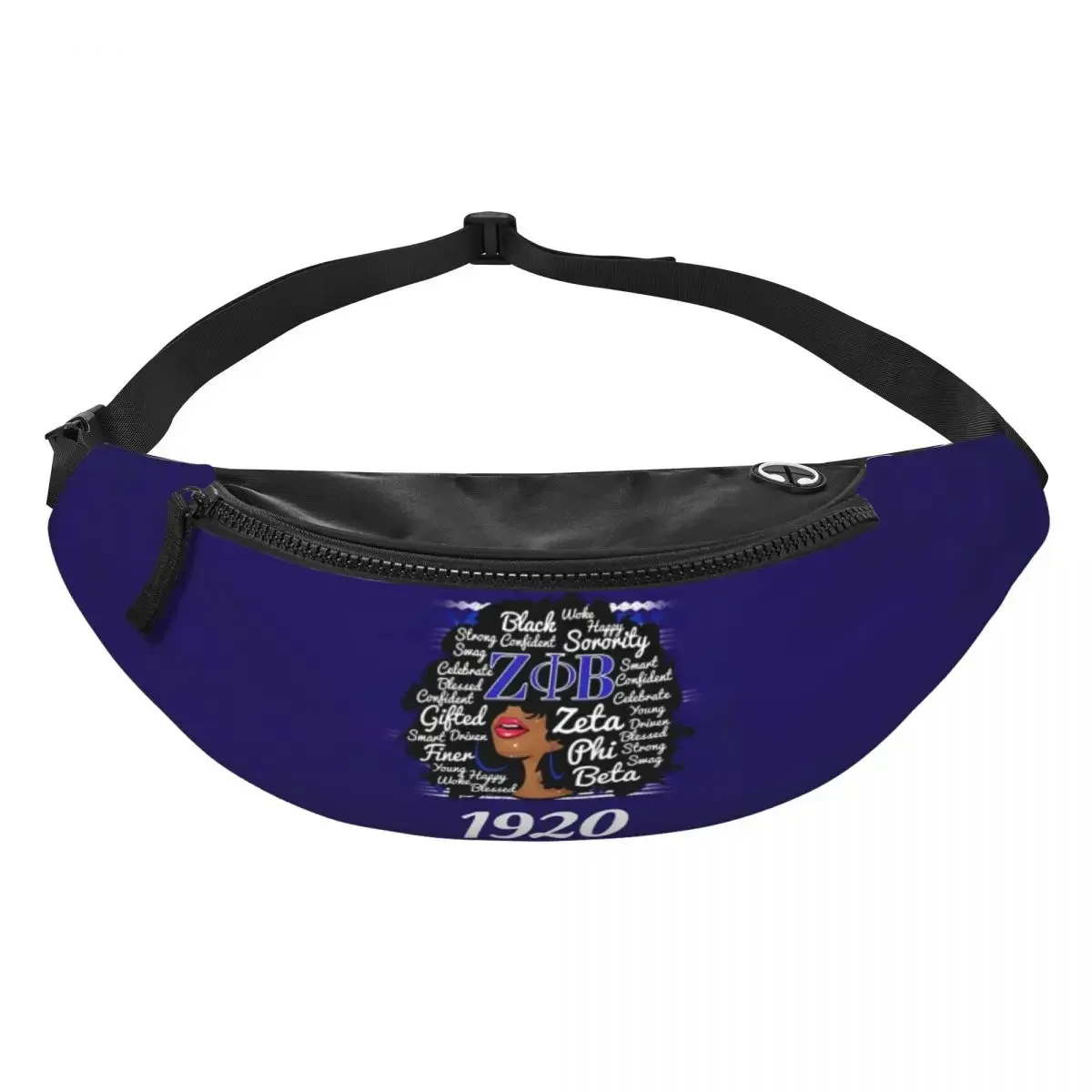 Zeta Phi Beta Sorority Fanny Pack Women Men Cool Greek Letter 1920 Crossbody Waist Bag for Traveling Phone Money Pouch