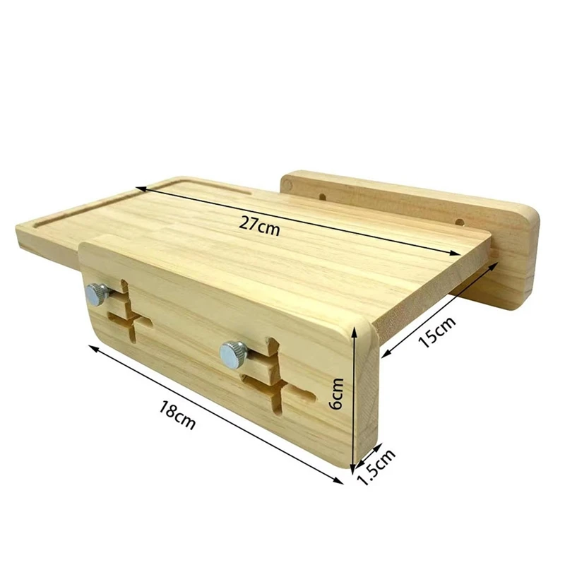 Wooden Bread Slicer With Crumb Tray Compact Wooden Bread Slicer Smooth Loaf Cutter For Sourdough, Cakes, And Toast