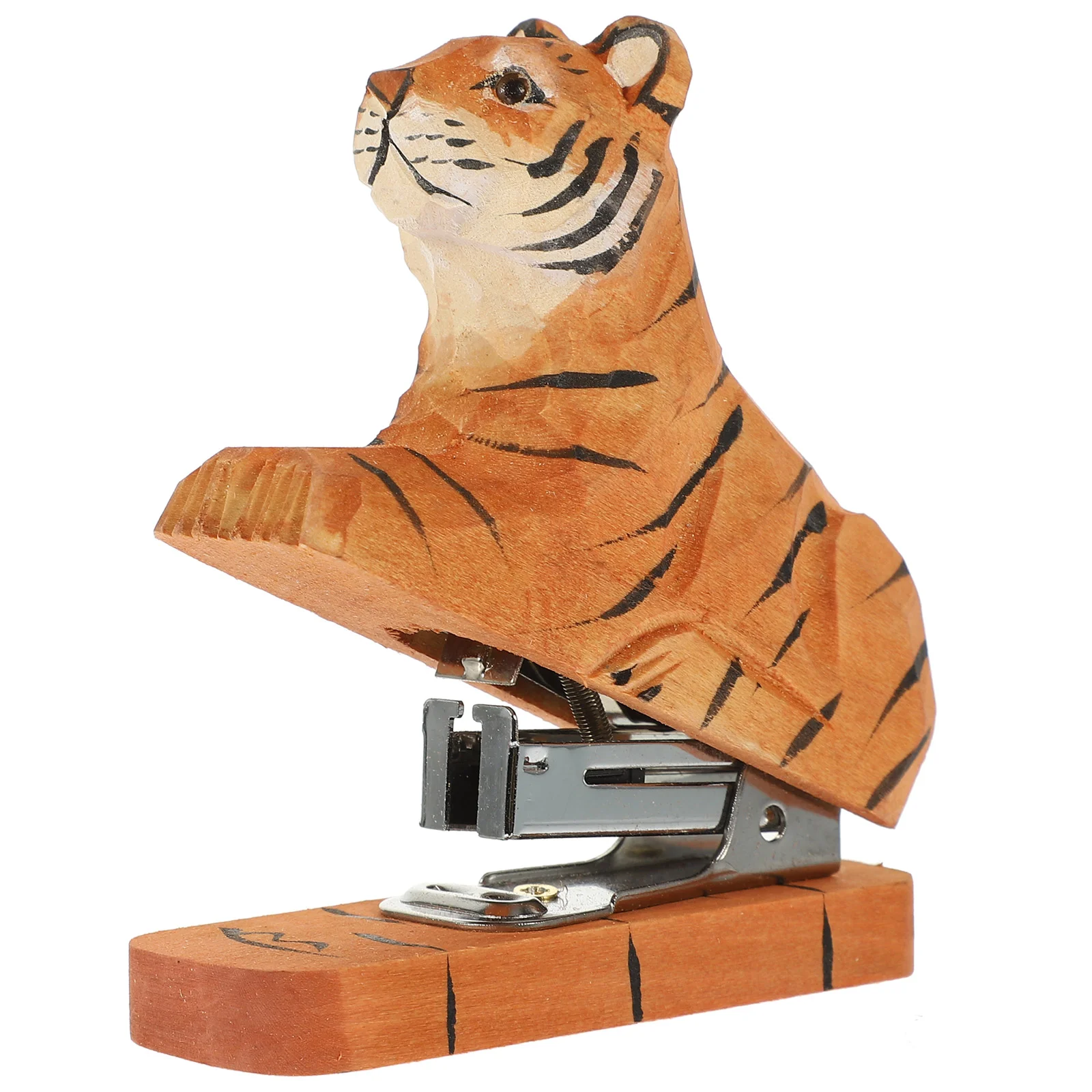 

Book Cases Wood Animal Ornament Decors Books Office Stapler Booklet Aluminum Alloy Craft Fun Man Staplers