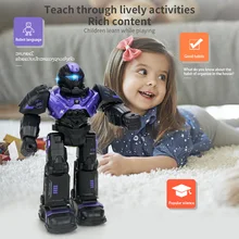

Remote Control Robot Early Education Childhood Intelligent Interactive with Music Light Dancing Charging Toys Gift for Kids