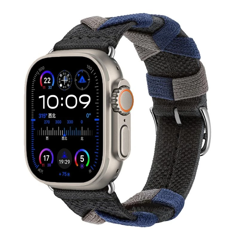 Nylon Strap for Apple Watch Ultra 2 49mm 9 7 8 45mm 41mm Logo Bridon Single Tour Bracelet for IWatch SE 6 44mm 42mm 3 38mm 40mm