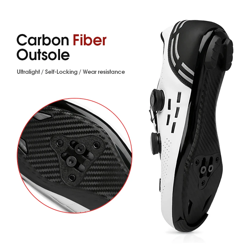 Carbon MTB Cycling Shoes with Cleats Men Road Bike Shoes Flat Speed Sneaker Racing Women Mountain Bicycle SPD Clits Footwear