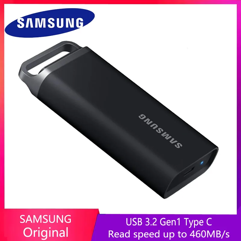 SAMSUNG T5 EVO Original SSD 2/4/8TB Portable External Solid State Drive Seq Read Speeds Up to 460MB/s for Data Content Creation
