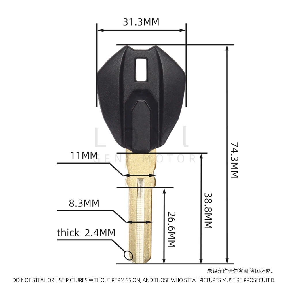 3Pcs 새로운 빈 키 오토바이 38.7mm 용 미리 절단 된 키 교체 DUCATI 656 659 696 795 796 M1100 1199 1098 1198