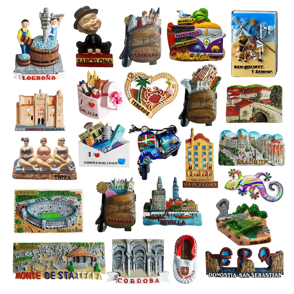 

Europe Spain 3D Refrigerator Magnet Tourist Souvenirs Stickers,Home & Kitchen Decoration Fridge Magnet Message Sticker