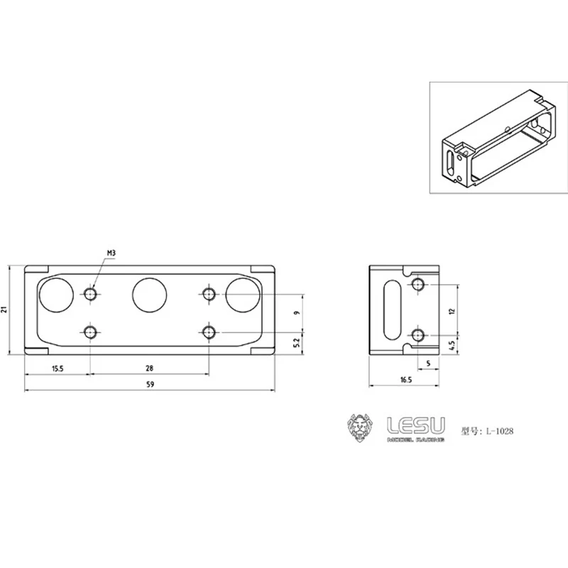 RC 1/14 Kopfträger L-1028 Metall-Aluminium-Legierung Upgrade-Zubehör für Tamiya LKW-Modell für SCANIA MAN VOLVO LKW DIY-Teile