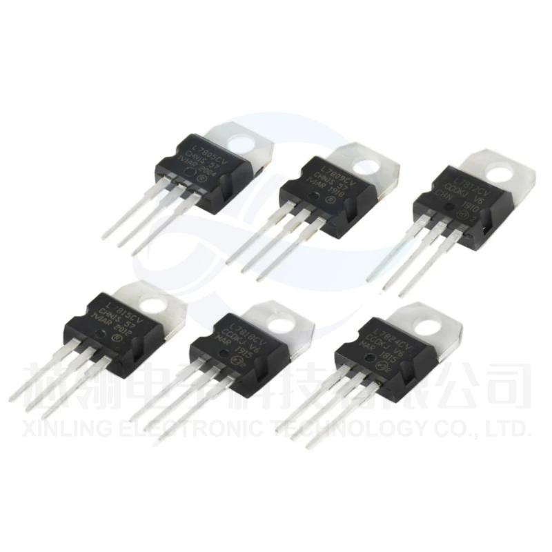 5 Pz L7805 7806 7808 7809 7810 7812 7815 7818 7824Cv To-220 Tubo Regolatore A Tre Estremità