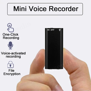 8GB Ultra-Thin Mini Voice Recorder Digtal Professional Sound Activated Dictaphone Noise Reduce Record encrypt documen MP3 Player 1