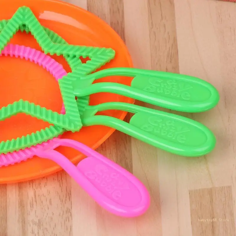 Y4UD 6pcs Summer Outdoor Bubble Wand Toy Bubble Maker for Teenager Children 2/3/4/5 3