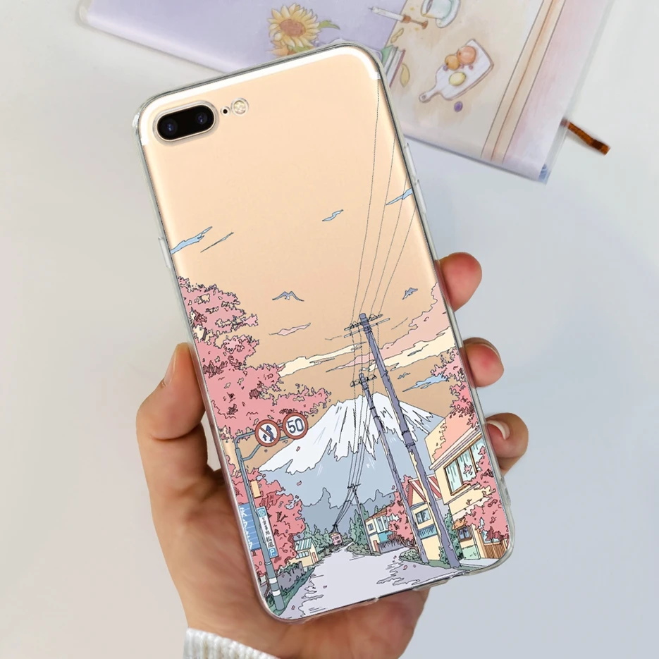 Cute Fashion Painted Slim Phone Case - Soft Protective Back Cover Bumper