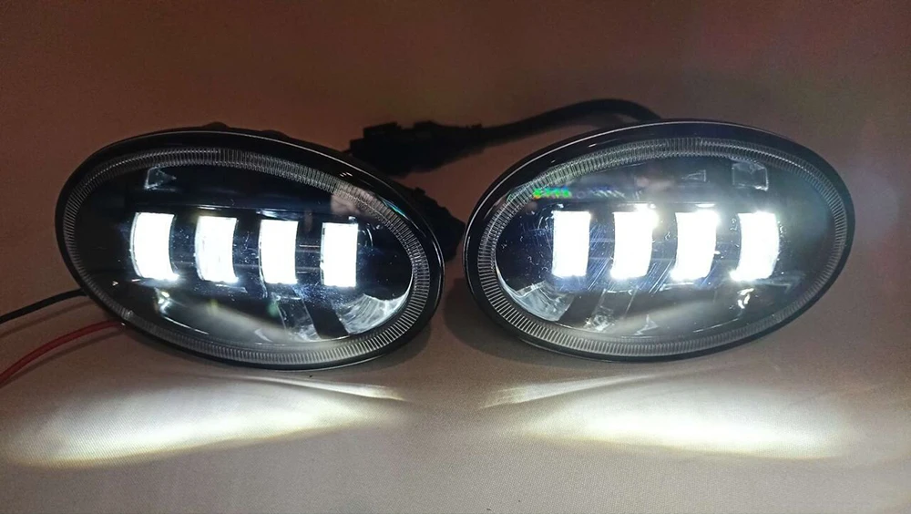 2x Lens Front LED Fog Lights Assembly White / Yellow Color Car Fog Lamp for Honda Civic EP Civic EU 3D 5D Type R 2003 2004 2005 detail image 12