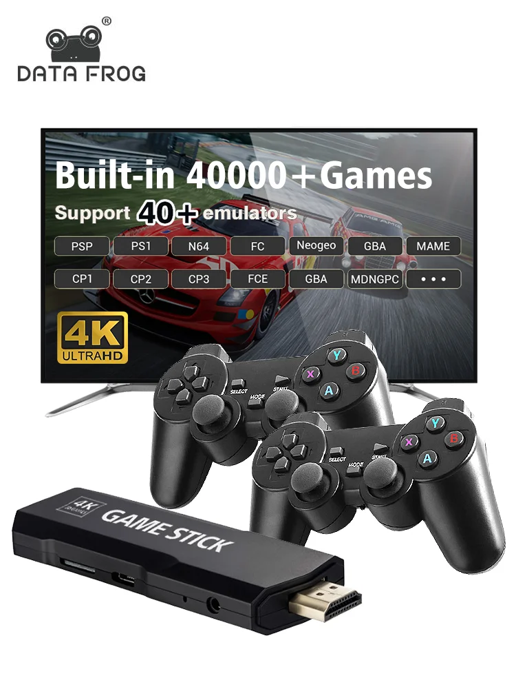 Dados Sapo 4k Tv Consola De Jogos De Vídeo Com 2.4g Controlador Sem Fio  10000 Jogos Clássicos Apoio Ps1/gba Retro Jogo Consola Dendy - Consoles De  Vídeo Game - AliExpress