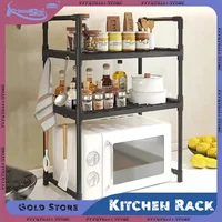 Multi-Layers Simple Storage Shelf Standing Countertop Seasoning Oven Shelf Kitchen Microwave Racks Kitchen Organizing Racks 1