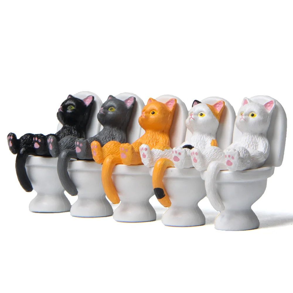 Cat Resin Figure Dollhouse Landscape Accessories Fairy Garden Miniatures Desktop Ornament ornament crafts,miniature ornament,cat figurine decoration,resin ornaments,cat figurines,resin crafts accessories,miniature figurines,resin crafts
