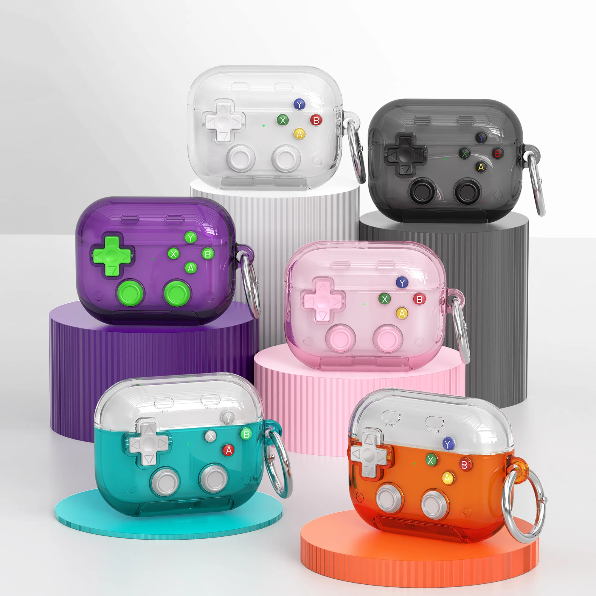 Durable Game Console-Inspired Hard Shell Case with Secure Lock Clip