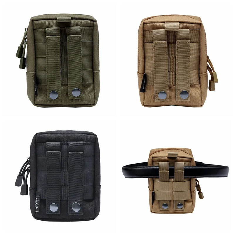 Tactical 600D Outdoor Waist Bag Molle Pouch Tool Zipper Waist Pack Hungitng Accessory Belt Pouch 4