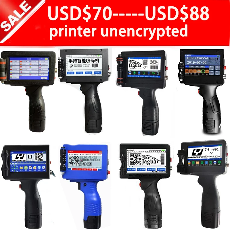 X0 12.7mm multi-languages code date number logo expiry date label plastic carton hand jet handheld thermal inkjet printer