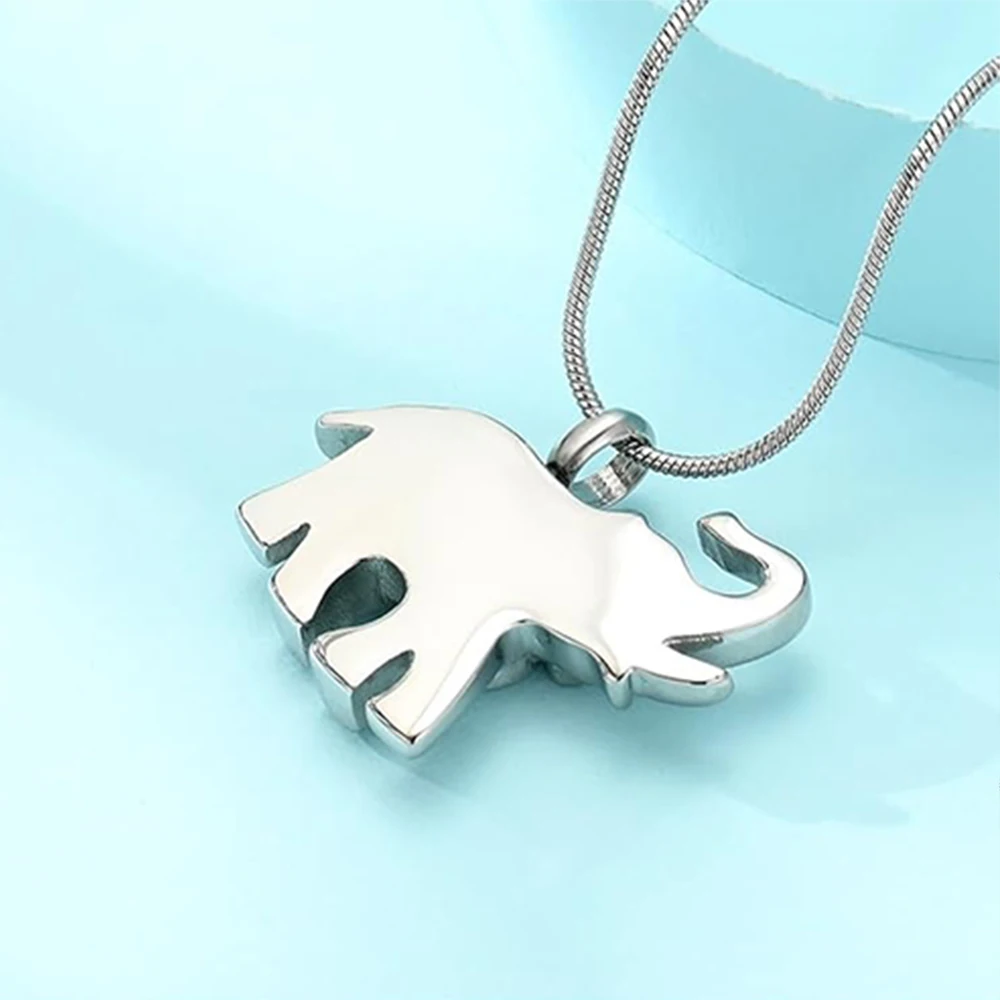 Elephant Cremation Urn Necklace - Memorial Jewelry For Human Or Pet Ashes
