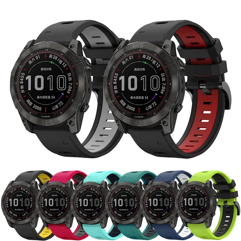 

Ремешок силиконовый для Garmin Fenix 7X 7 6 6X Pro 5 5X Plus 3 HR, быстросъемный браслет для смарт-часов Easyfit, 26 22 мм