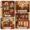 CUTEBEE DIY Book Nook Miniature Dollhouse Booknook with Touch Light Dust Cover Bookshelf Insert for Decor Gifts Secret Rhythm 5