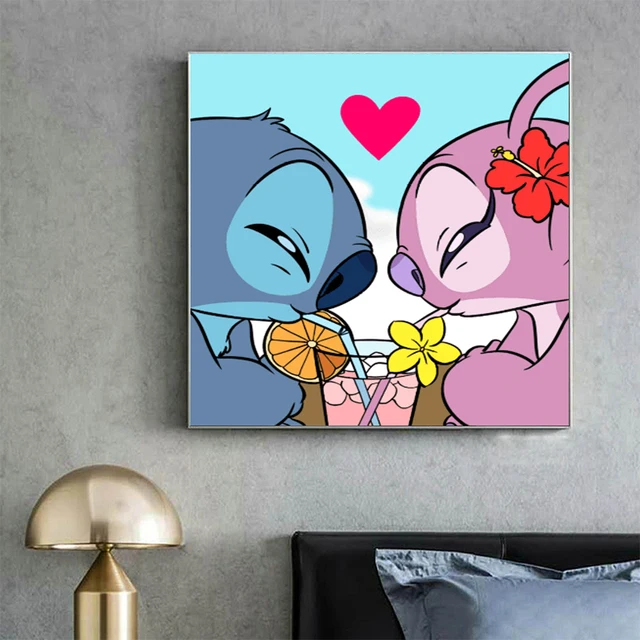 Disney Lilo Stitch Angie Diamond Painting Cartoon Rhinestones Diamond  Mosaic Full Drill Cross Stitch Kits Diamond Art for Decor, Hayani Designs