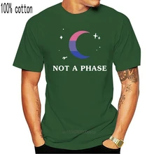 Not A Phase Bisexual LGBTQ Bi Pride Flag Moon T-Shirt tanie tanio REGULAR Nylonowa bawełna CN (pochodzenie) Lato COTTON SHORT Z elementami naszywanymi W stylu rysunkowym Na co dzień Z okrągłym kołnierzykiem