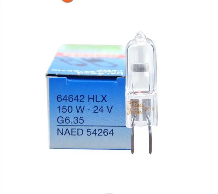 (5PCS) 64640 24V 150W G6.35 FCS Halogen Lamp,Surgical Projection HLX 64640 24V150W Projector Capsule Tungsten Bulb powerlite 580 powerlite 585w brightlink 585wi 595wi eb 580 eb 590wi eb 1420wi replacement elplp80 projector bulb